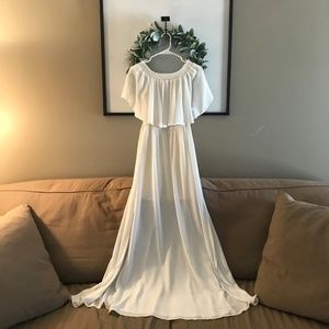 Maxi Dress in Ivory Crisp (white)